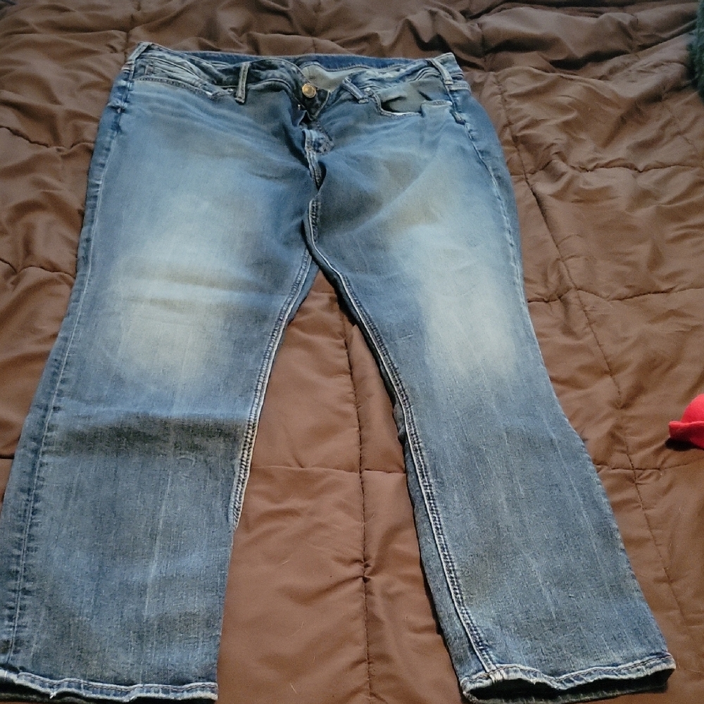 Silver Jeans Women's Straight Leg Blue Denim